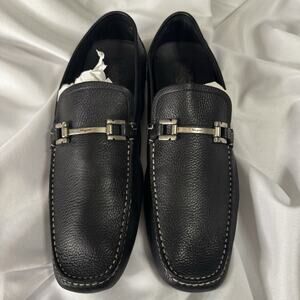Mens Salvatore Ferragamo Gancini Bit Black Loafer Shoe Size 11.5 D never worn